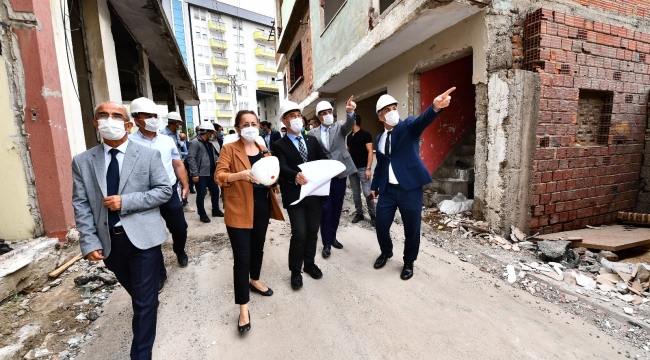 Başkan Soyer ikinci etap çalışmalarını inceledi,Örnekköy kentsel dönüşümde örnek olacak