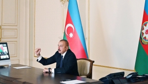 İlham Aliyev: Madagiz'de Azerbaycan bayrağı dikildi