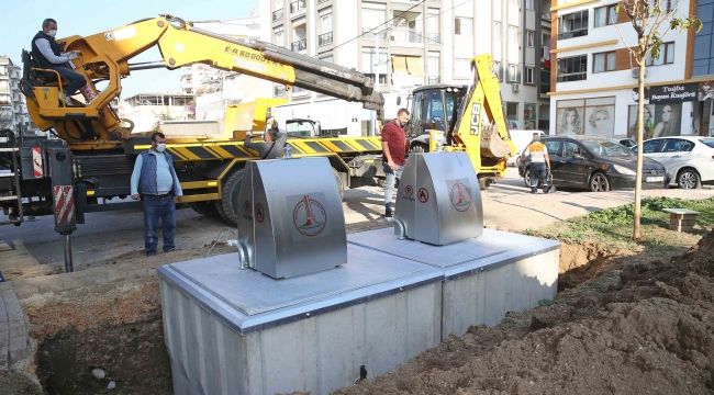 Karşıyaka'da yeraltı konteyner dönemi
