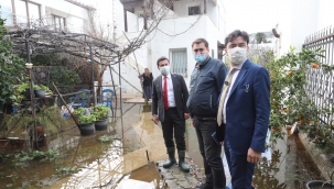 Bodrum Belediye Başkanı Aras,Taşkın Yaşanan Bölgelerde İncelemelerde Bulundu