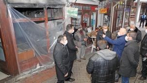 Menteşe Belediyesi'nden yangında zarar gören işyerlerine destek 