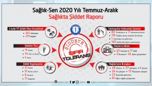 Sağlık-Sen 2020 Yılı Temmuz-Aralık Sağlıkta Şiddet Raporu