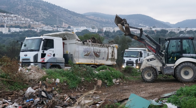 Bodrum'da 17 Kamyon Hafriyat ve Çöp Toplandı