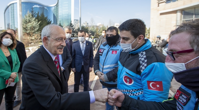 CHP Lideri Kılıçdaroğlu, Motokuryeler İle Buluştu