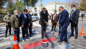 Buca'da yaya önceliği için kırmızı çizgi