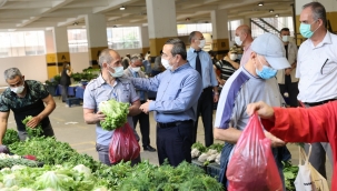 Konak'ta pazaryerlerine Covid-19 denetimi