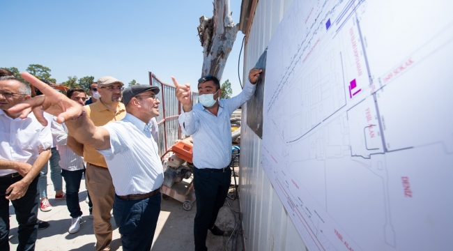 Başkan Soyer Turan'daki altyapı çalışmalarını inceledi