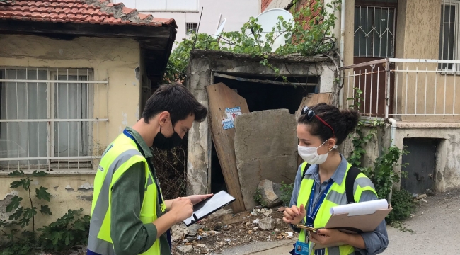 İzmir Büyükşehir Belediyesi Bayraklı'nın yapı stoku envanteri için sahada Çalışmaların yüzde 86'sı tamamlandı