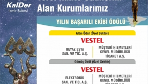 KalDer İzmir Şubesi'nin Düzenlediği Yerel Kalite Ödülleri Sahiplerini Buldu
