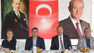 MHP İzmir Milletvekili Tamer Osmanağaoğlu ve Aliağa Belediye Başkanı Serkan Acar Muhtarların Taleplerini Dinledi