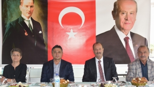 MHP İzmir Milletvekili Tamer Osmanağaoğlu ve Aliağa Belediye Başkanı Serkan Acar Muhtarların Taleplerini Dinledi