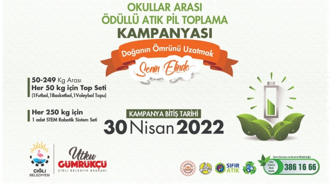 Çiğli'de "Atık Pil Toplama" Kampanyası Başladı