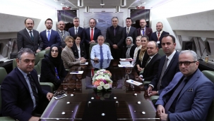 Cumhurbaşkanı Erdoğan, Azerbaycan ziyareti sonrası gazetecilerle söyleşi gerçekleştirdi
