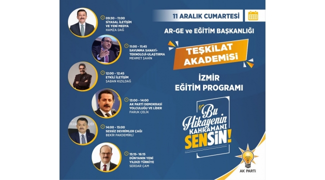 AK Parti İzmir'de 'Teşkilat Akademisi' başlıyor