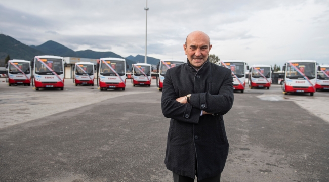 Toplu ulaşıma 22 midibüs daha İzmir'e yeni yılın ilk hediyesi