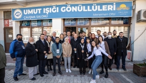 Başkan Soyer'den Menemen Umut Işığı Gönüllüleri Kütüphanesi'ne ziyaret