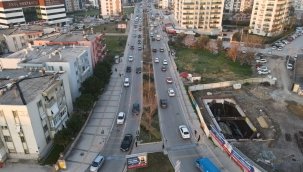 Çiğli Tramvay hattı çalışmaları nedeniyle trafik akışında değişiklik