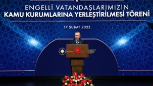 Cumhurbaşkanı Erdoğan, Engelli Kamu Personeli Atama Töreni'ne katıldı
