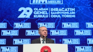 Erdoğan: "Dünyanın önde gelen üretim ve ihracat üslerinden biri olma yolunda ilerliyoruz"