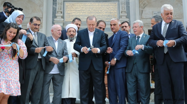 Cumhurbaşkanı Erdoğan, restorasyonu tamamlanan Ayazma Camii'nin açılışını yaptı