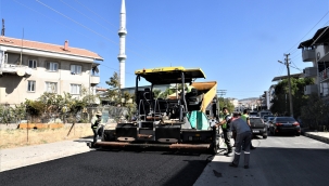 Bornova'ya 21 bin 500 ton asfalt 