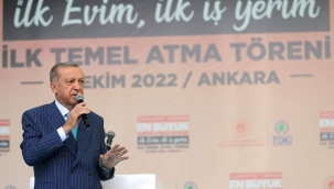 Cumhurbaşkanı Erdoğan, "İlk Evim, İlk İş Yerim Projesi" İlk Temel Atma Töreni'ne katıldı 