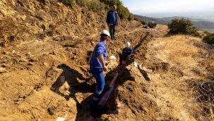 İZSU Ödemiş'in kırsal mahallelerinde su hatlarını yeniliyor 