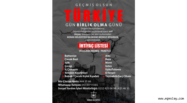 Batur: Geçmiş olsun Türkiye, gün birlik olma günü 