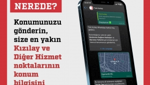 Kızılay'dan "Deprem Bölgesinde En Yakın Kızılay Hizmet Noktası Nerede" Uygulaması 