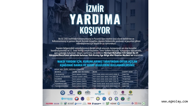 Kurumlar birleşti "İzmir Yardıma Koşuyor" kampanyası başladı 