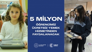 Milli Eğitim Bakanlığı Ücretsiz Yemek Hizmeti Uygulaması İle 5 Milyon Öğrenciye Ulaşacak