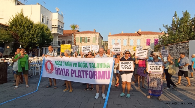 Foça'da Gasp İşgal ve Kirlilikler Protesto Edildi