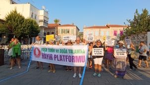 Foça'da Gasp İşgal ve Kirlilikler Protesto Edildi