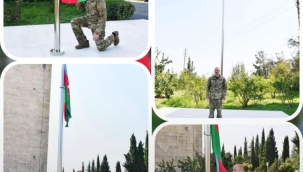 Azerbaycan Bayrağı Hankendi'de Dalgalandı 