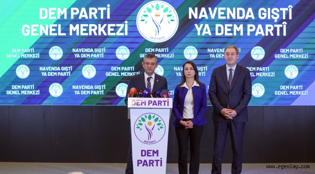 CHP Genel Başkanı Özgür Özel, DEM Parti Eş Genel Başkanları Tülay Hatimoğulları ve Tuncer Bakırhan ile Görüştü 