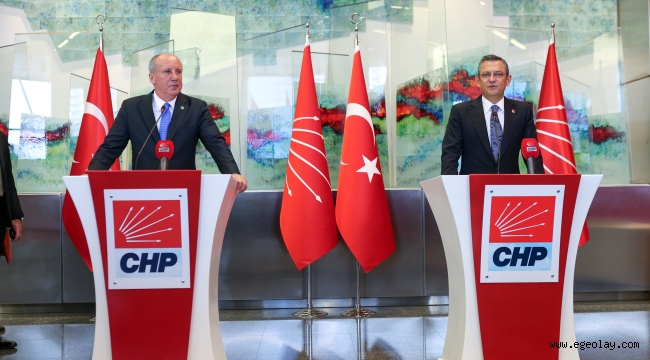 CHP Lideri Özel Memleket Partisi Genel Başkanı Muharrem İnce'yi Kabul Etti