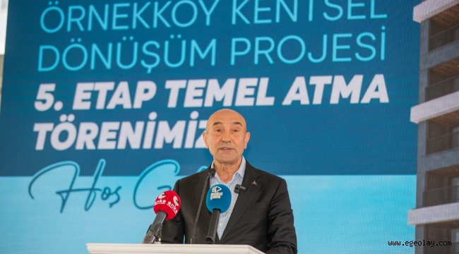 Başkan Soyer Örnekköy'de temel atma töreninde konuştu: "Mesaimin son saatine kadar çalışmaya devam edeceğim" 