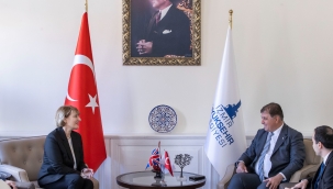 Başkan Tugay Birleşik Krallık Türkiye Büyükelçisi'ni ağırladı 