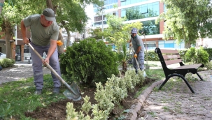 Bornova'da parklar yaza hazır 