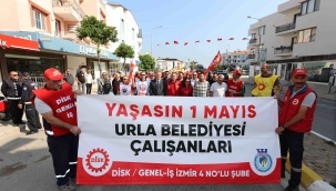 Urla'da 4 yıl sonra coşkulu 1 Mayıs kutlaması 