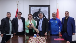 Amatör spor kulüplerinden Başkan Mutlu'ya ziyaret 