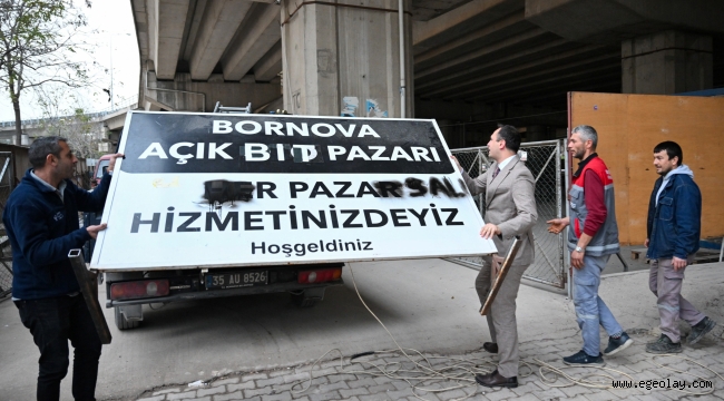 Bornova'da viyadükaltı pazaryerine düzenleme