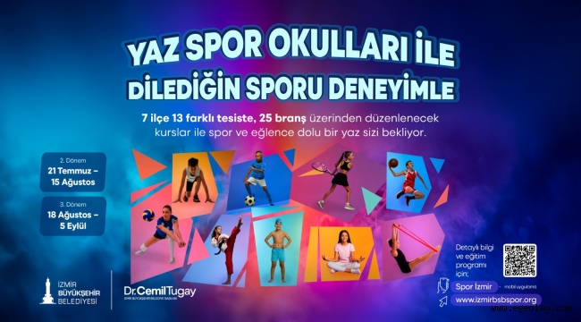 Yaz Spor Okulları'nda ikinci dönem kayıtları başlıyor 