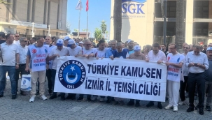 İZBAN dahil birçok kurumdaki Türkiye kamu-sen üyeleri iş bıraktı. 