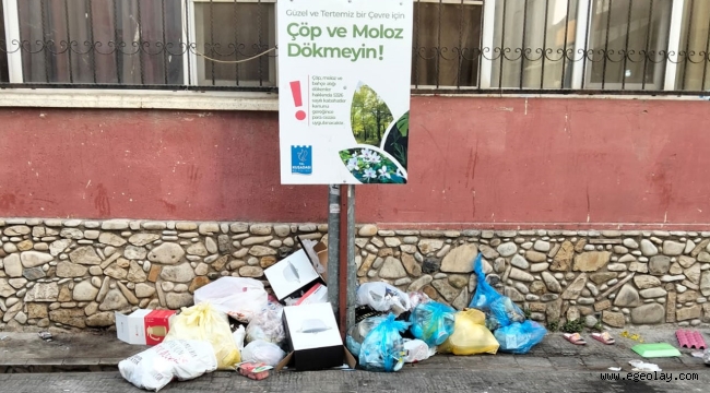 "Çöp Atmayın" Uyarısına Rağmen Çöp Yığınları Tepki Çekiyor 