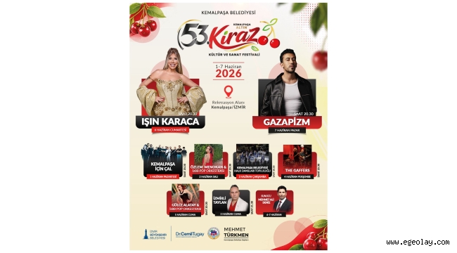 53.Kemalpaşa Altın Kiraz Kültür ve Sanat Festivali İçin Geri Sayım Başladı
