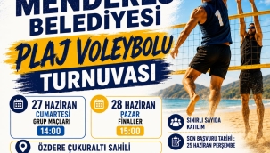 Menderes Sahillerinde Plaj Voleybolu Zamanı 