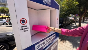 Konaklıların eski giysileri çöpe değil geri dönüşüme gidiyor 