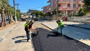 Yenifoça Değirmendere Caddesi'nde Asfalt Çalışmaları Tüm Hızıyla Sürüyor